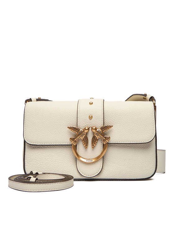 PINKO PINKO Kabelka Love One Mini Slouchy Fl Al 25-26 104340 A2OX Écru