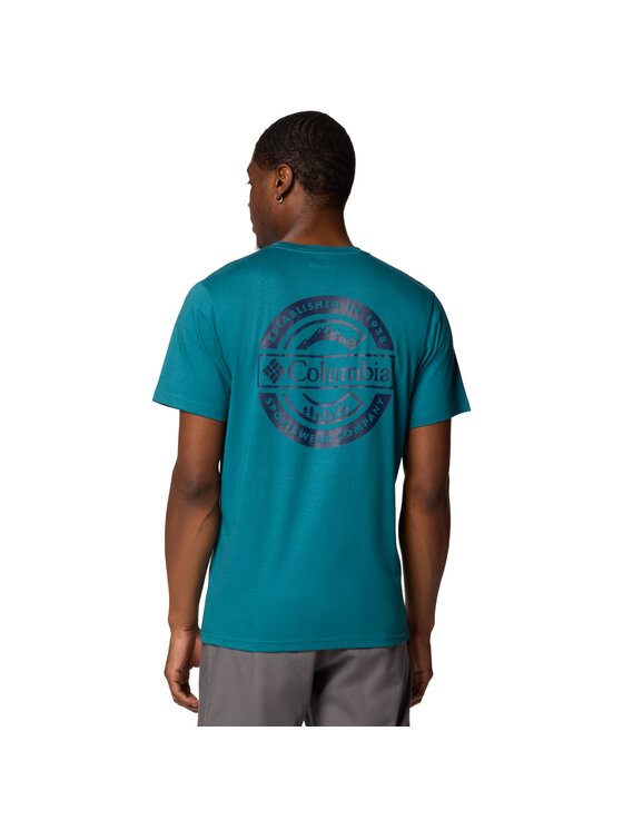 Columbia Columbia T-Shirt Columbia Rapid Ridge Back Graphic Tee II Zielony Regular Fit