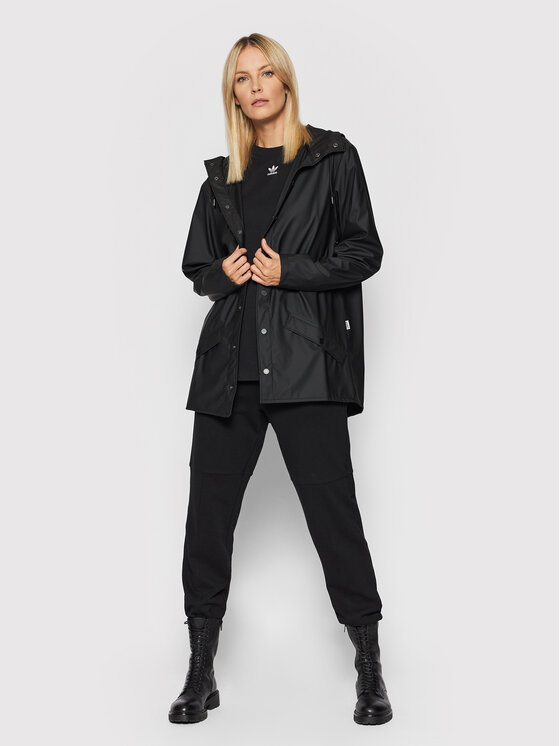 Rains Rains Kurtka przeciwdeszczowa Unisex 12010 Czarny Regular Fit