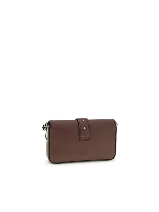 PINKO PINKO Torebka Brown Calf Leather Bos Taurus Shoulder Brązowy