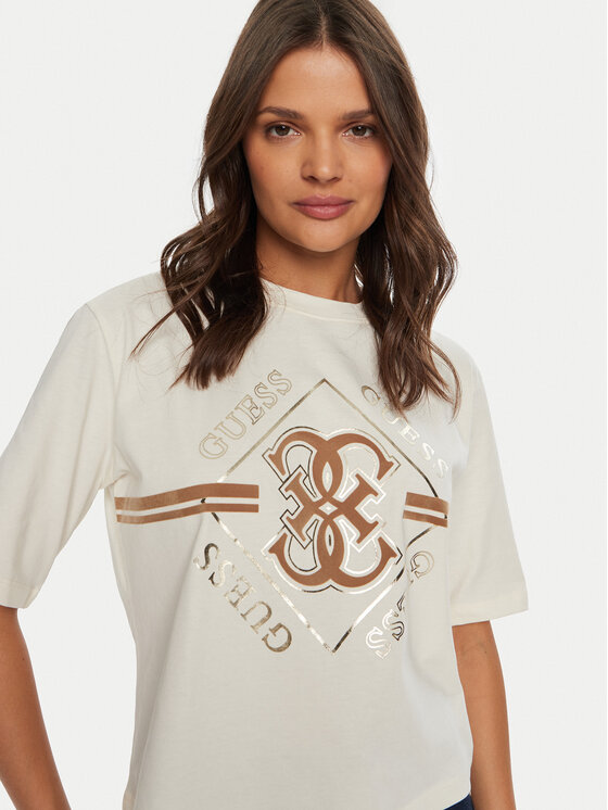 Guess Guess T-shirt Krissy V4BI05 I3Z14 Bež Regular Fit