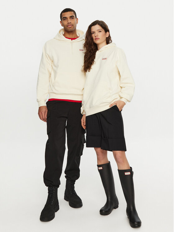 Hunter Hunter Felpa HARU0008242 Écru Regular Fit