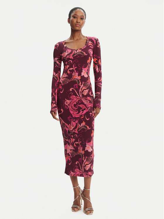 Versace Jeans Couture Versace Jeans Couture Повсякденна сукня 79HAO920 JS500 Бордовий Slim Fit