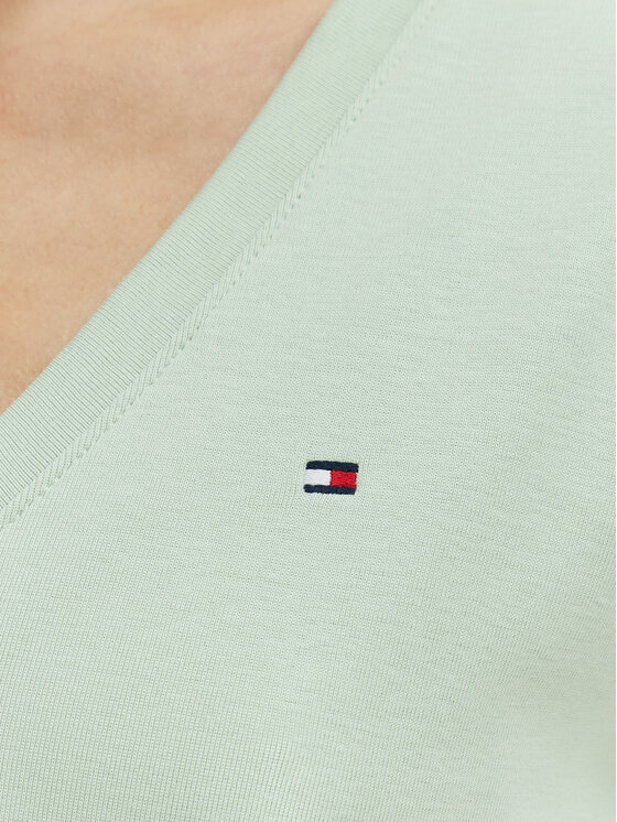 Tommy Hilfiger Tommy Hilfiger Majica New Cody WW0WW40584 Zelena Slim Fit