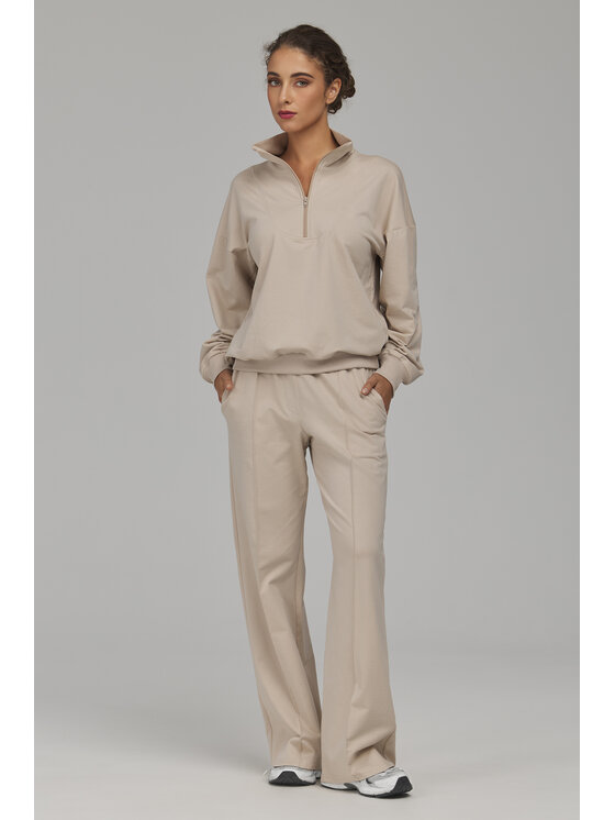 NIFE NIFE Mikina BL15 Béžová Relaxed Fit