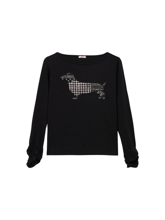 Oltre Oltre T-Shirt G070J104663N0Z3 Czarny Regular Fit