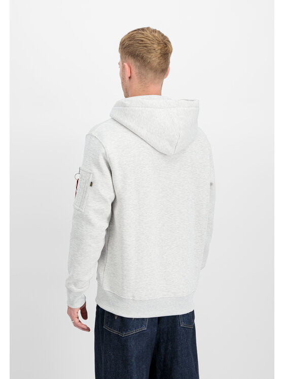 Alpha Industries Alpha Industries Bluza Alpha Puff Print Hoodie Szary Regular Fit