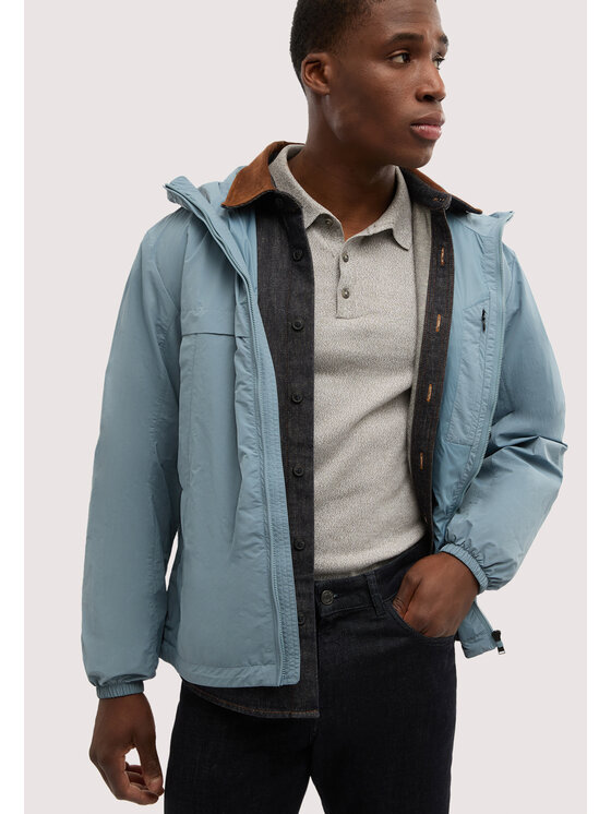 Trussardi Trussardi Płaszcz zimowy R006M000024N024 Turkusowy Over Fit