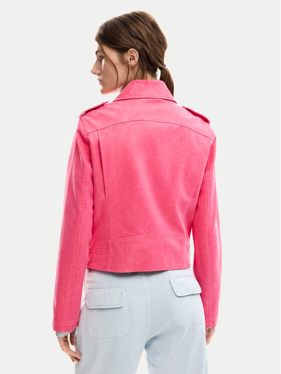 Desigual Desigual Bunda z imitace kůže Lolly 26SWEW06 Růžová Regular Fit