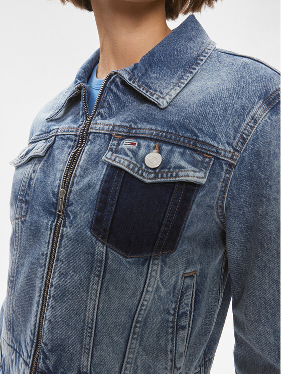 Tommy Jeans Tommy Jeans Geacă de blugi Izzie DW0DW16989 Albastru Slim Fit