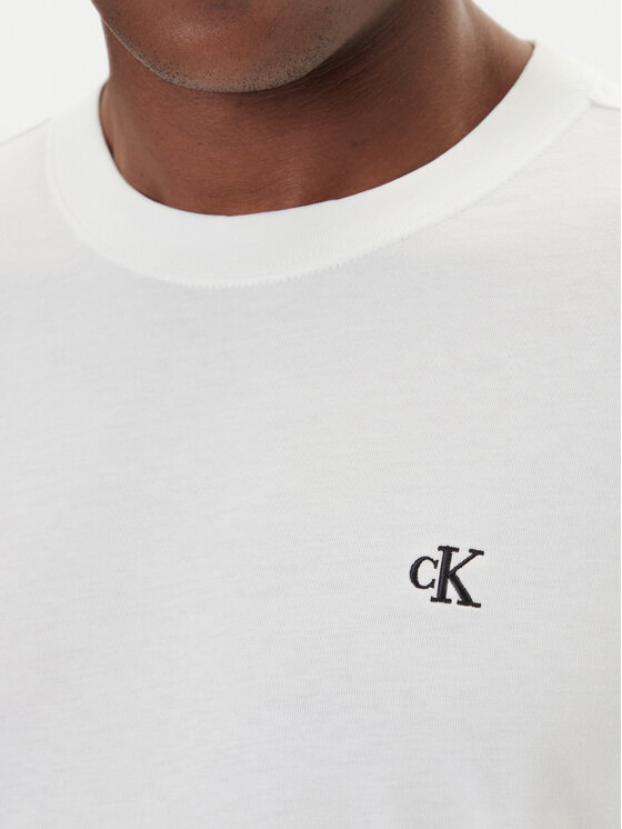 Calvin Klein Jeans Calvin Klein Jeans S dlhými rukávmi Easy LV04RD247G Biela Regular Fit