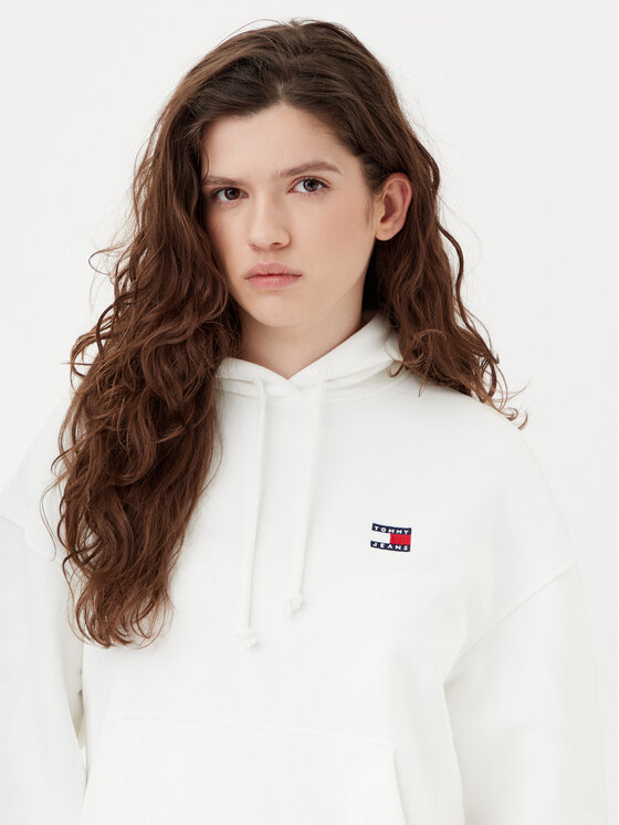 Tommy Jeans Tommy Jeans Majica dugih rukava Badge DW0DW19414 Écru Boxy Fit