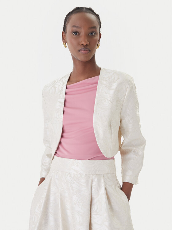 Rinascimento Rinascimento Bolero jaciņa CFC0127710003 Écru Regular Fit