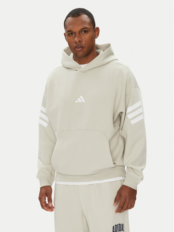 adidas adidas Majica dugih rukava Future Icons 3-Stripes JW7099 Bež Regular Fit