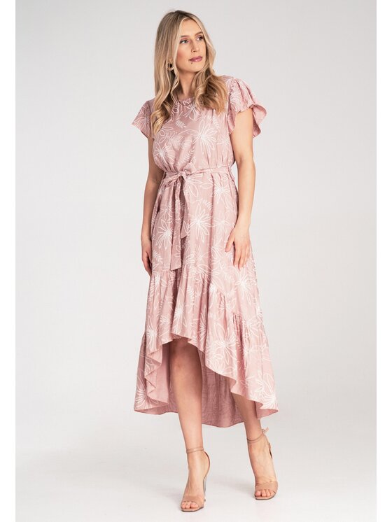 FIGL FIGL Sukienka letnia M1179 Różowy Regular Fit