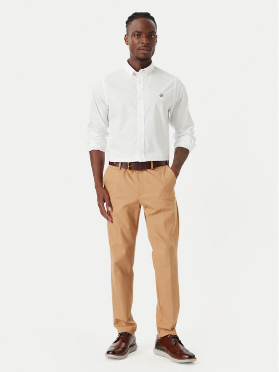 Beverly Hills Polo Club Beverly Hills Polo Club Πουκάμισο P-SS26M-BRASS Λευκό Regular Fit
