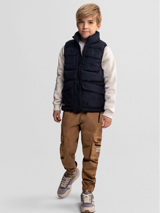 minoti minoti Kamizelka 29GILET251 Czarny Regular Fit