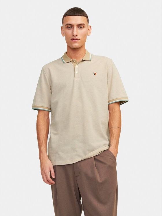 Jack&Jones Polo Bluwin 12169064 Bež Regular Fit