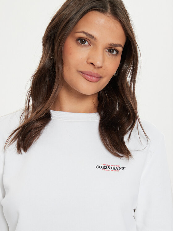 Guess Jeans Guess Jeans Sweatshirt W4YQ07 KC811 Weiß Regular Fit