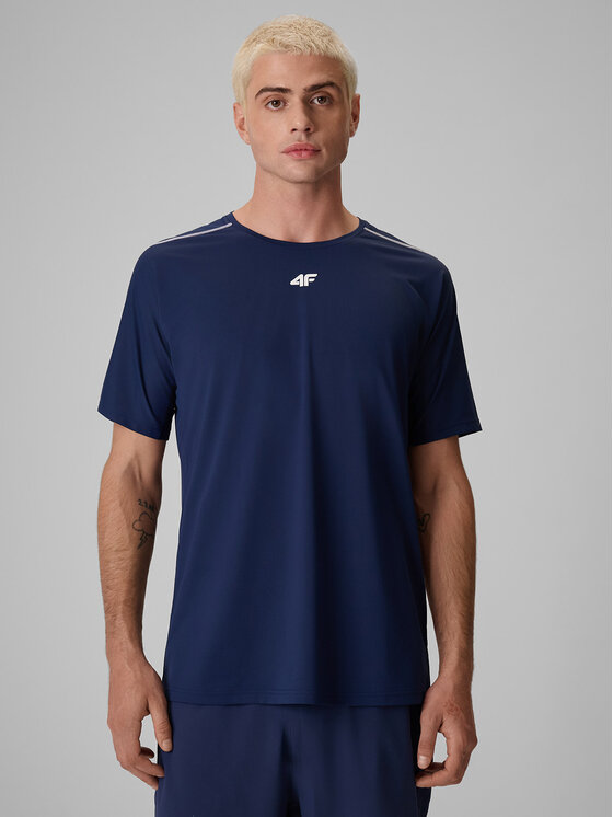 4F 4F Koszulka techniczna SERVE & SMASH Granatowy Regular Fit