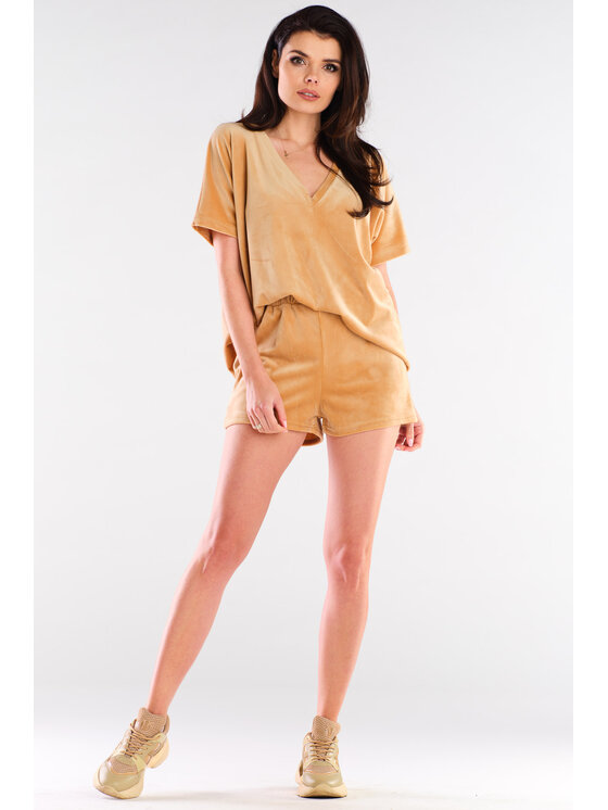 Awama Awama Szorty A418 Beżowy Basic Fit