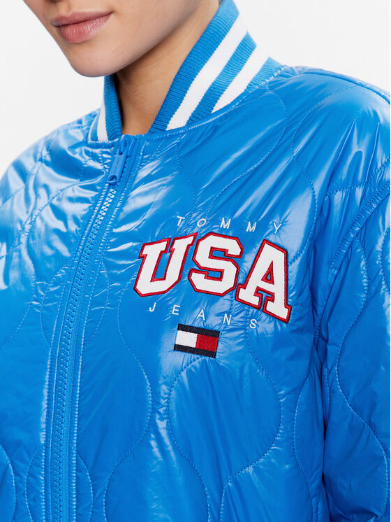 Tommy Jeans Tommy Jeans Kurtka bomber DW0DW15335 Niebieski Oversize