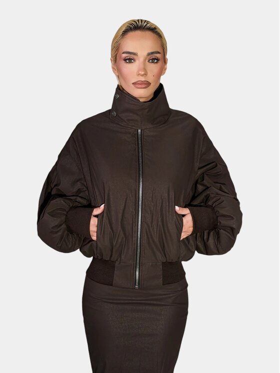 MADE BY SOCIETY MADE BY SOCIETY Kurtka anorak KAIA Jacket - J27659 Brązowy Basic Fit