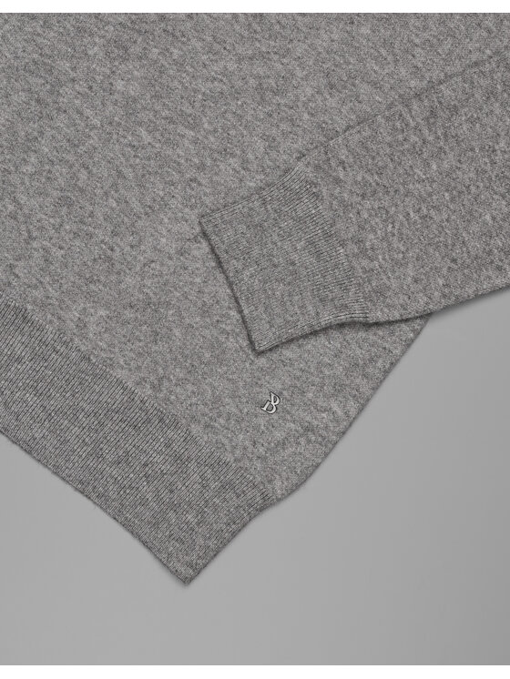 Borgio Borgio Sweter dugenta_sz Szary Classic Fit