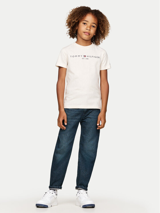 Tommy Hilfiger Tommy Hilfiger Majica Essential KS0KS00397 Bež Regular Fit