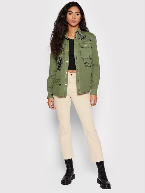 Camicia Pomora 22SWCN03 Verde Oversize