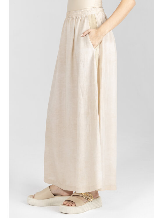 Deni Cler Milano Deni Cler Milano Spódnica maxi T-DC-7015-F2-10-12-1 Beżowy Regular Fit