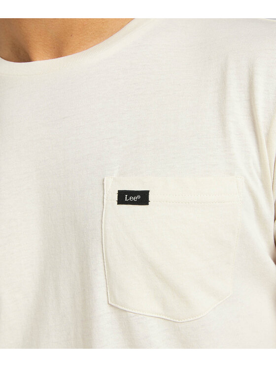 Lee Lee T-Shirt L63JFQNQ Beżowy Slim Fit