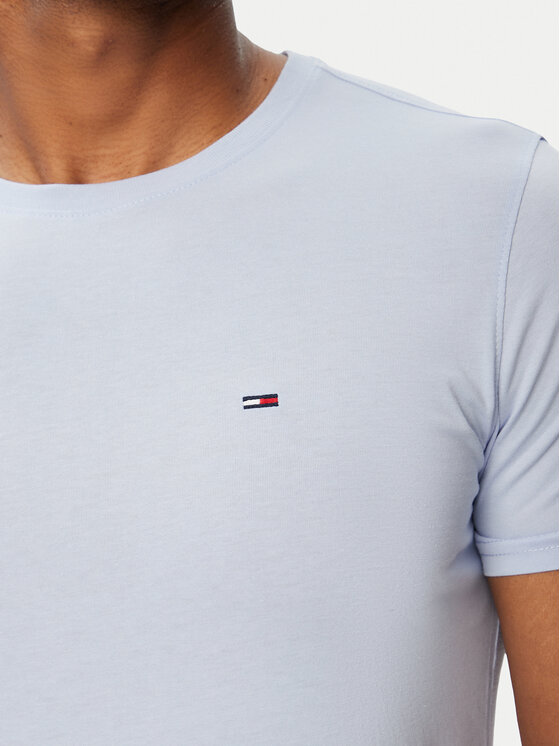 Tommy Jeans Tommy Jeans T-Shirt Jersey DM0DM04411 Hellblau Slim Fit