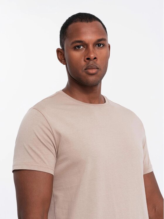 Ombre Ombre Komplet 3 t-shirtów OM-TSBS-0232 Granatowy Regular Fit