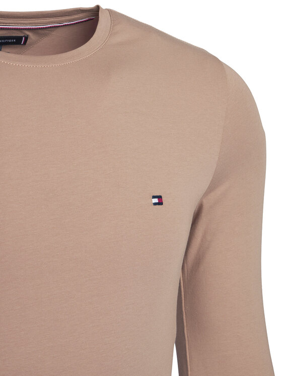 Tommy Hilfiger Tommy Hilfiger Majica z dolgimi rokavi MW0MW10804 Bež Slim Fit