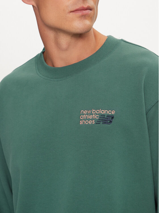New Balance New Balance Majica dugih rukava Athletics Premium Logo MT41547NUS Zelena Relaxed Fit