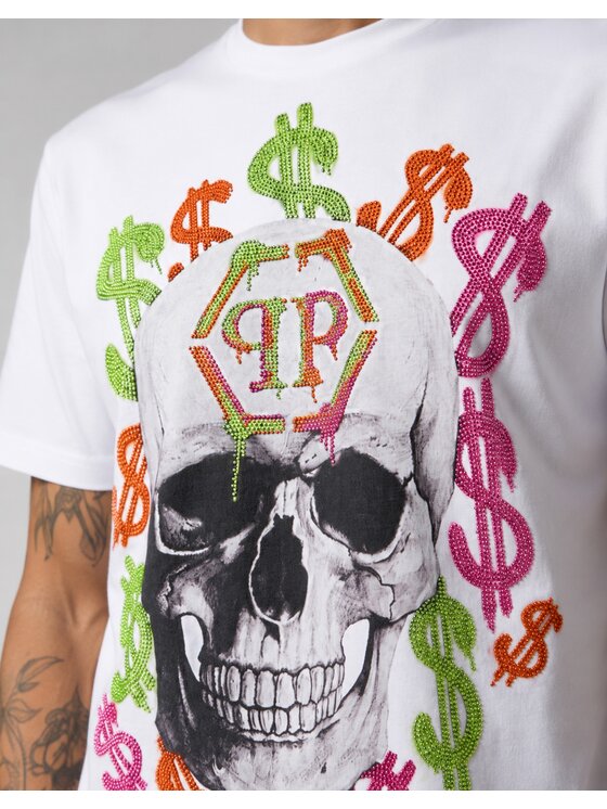 PHILIPP PLEIN PHILIPP PLEIN T-Shirt 31609 Biały Regular Fit