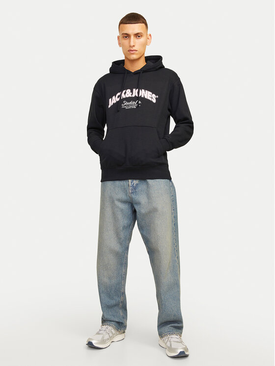 Jack&Jones Jack&Jones Majica dugih rukava Bronx 12262919 Crna Regular Fit