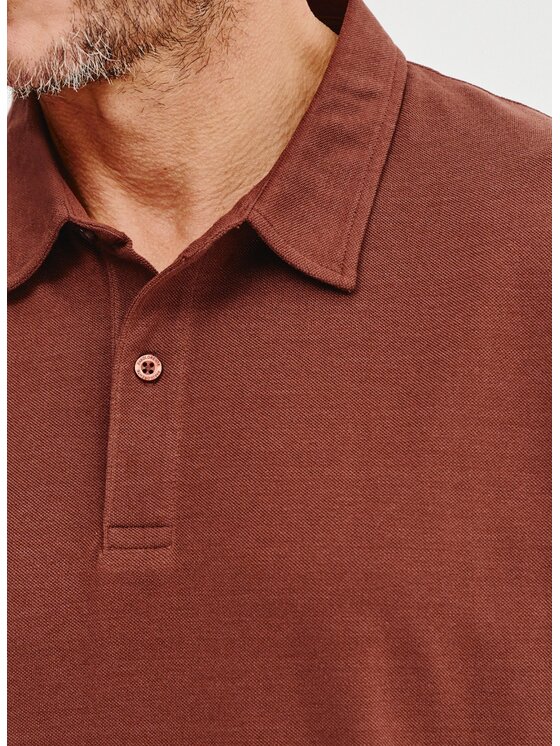 Pako Lorente Pako Lorente Polo P25SF-TX-002 Brązowy Classic Fit