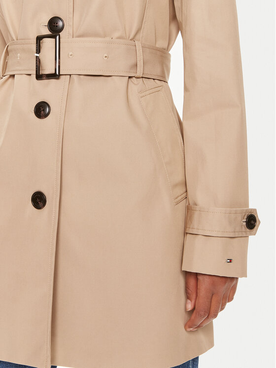 Tommy Hilfiger Tommy Hilfiger Trench Heritage Single WW0WW24966 Bež Regular Fit