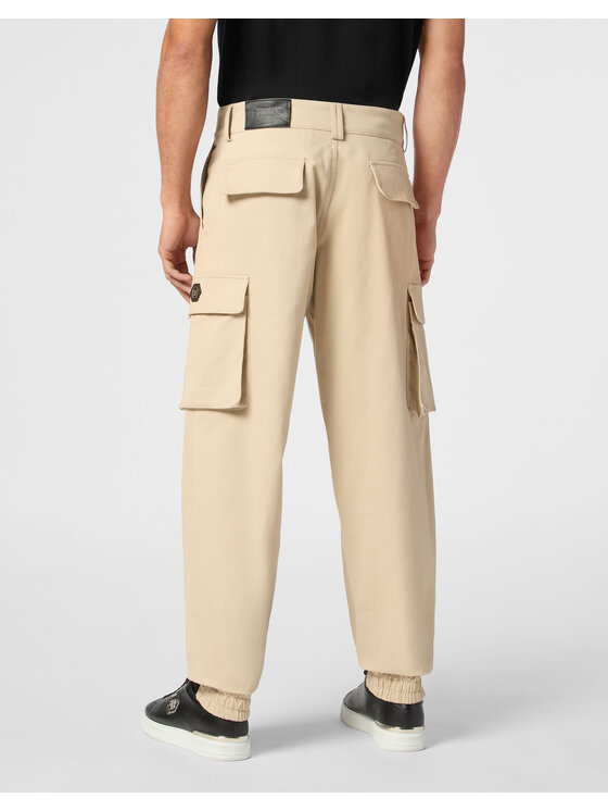 PHILIPP PLEIN PHILIPP PLEIN Spodnie cargo 23373 Beżowy Cargo Fit