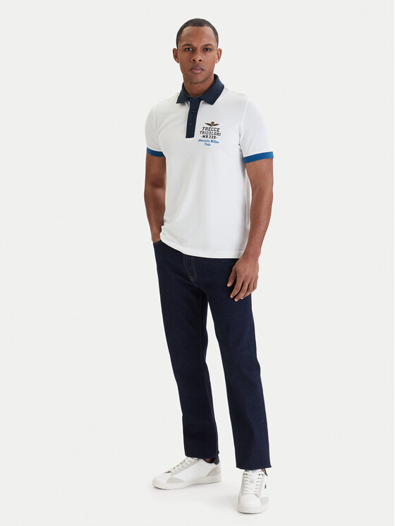 Aeronautica Militare Aeronautica Militare Poloshirt 261PO1908UP00191 Weiß Slim Fit