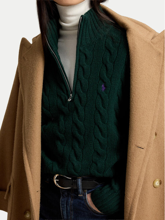 Polo Ralph Lauren Polo Ralph Lauren Sveter 211972130500 Tmavo zelená Relaxed Fit