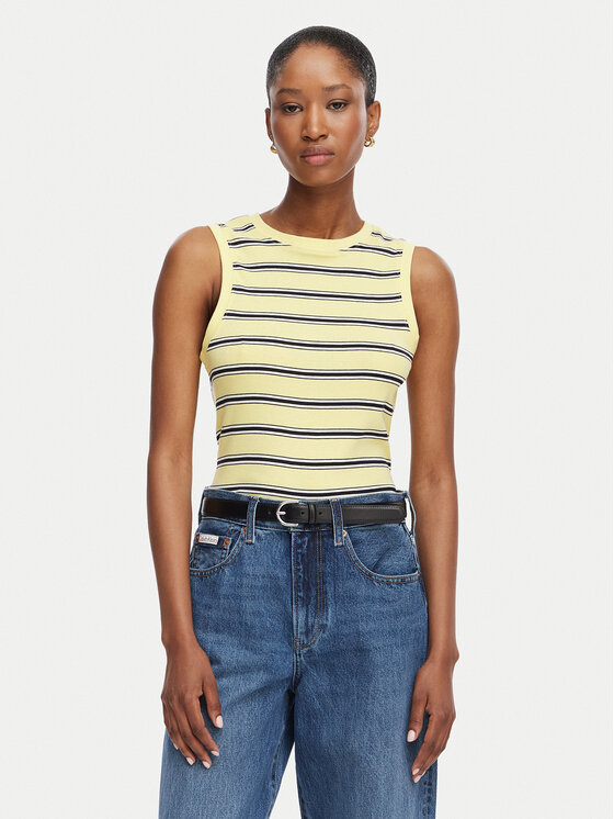 Tommy Hilfiger Top WW0WW50025 Galben Regular Fit