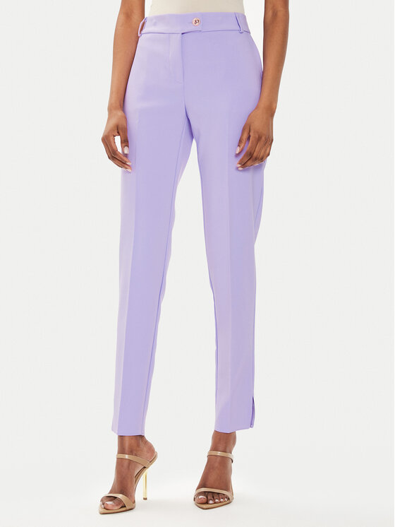 Rinascimento Pantaloni din material CFC0118281003 Violet Regular Fit