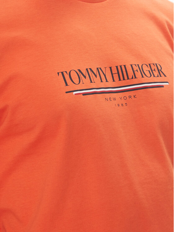 Tommy Hilfiger Tommy Hilfiger T-Shirt Brand Love MW0MW40324 Pomarańczowy Regular Fit