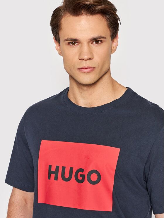 HUGO Hugo T-shirt Dulive222 50467952 Tamnoplava Regular Fit