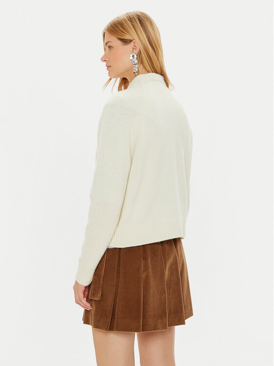 Weekend Max Mara Weekend Max Mara Sweter Gabbia 2425366162 Écru Regular Fit