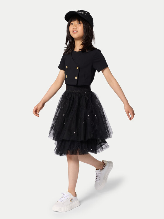 Karl Lagerfeld Kids Rochie de zi Z31142 S Negru Regular Fit