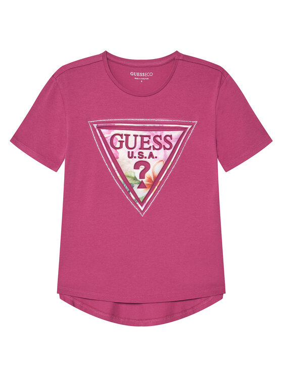 Guess Tricou J6GI13 K6YW4 Roz Relaxed Fit
